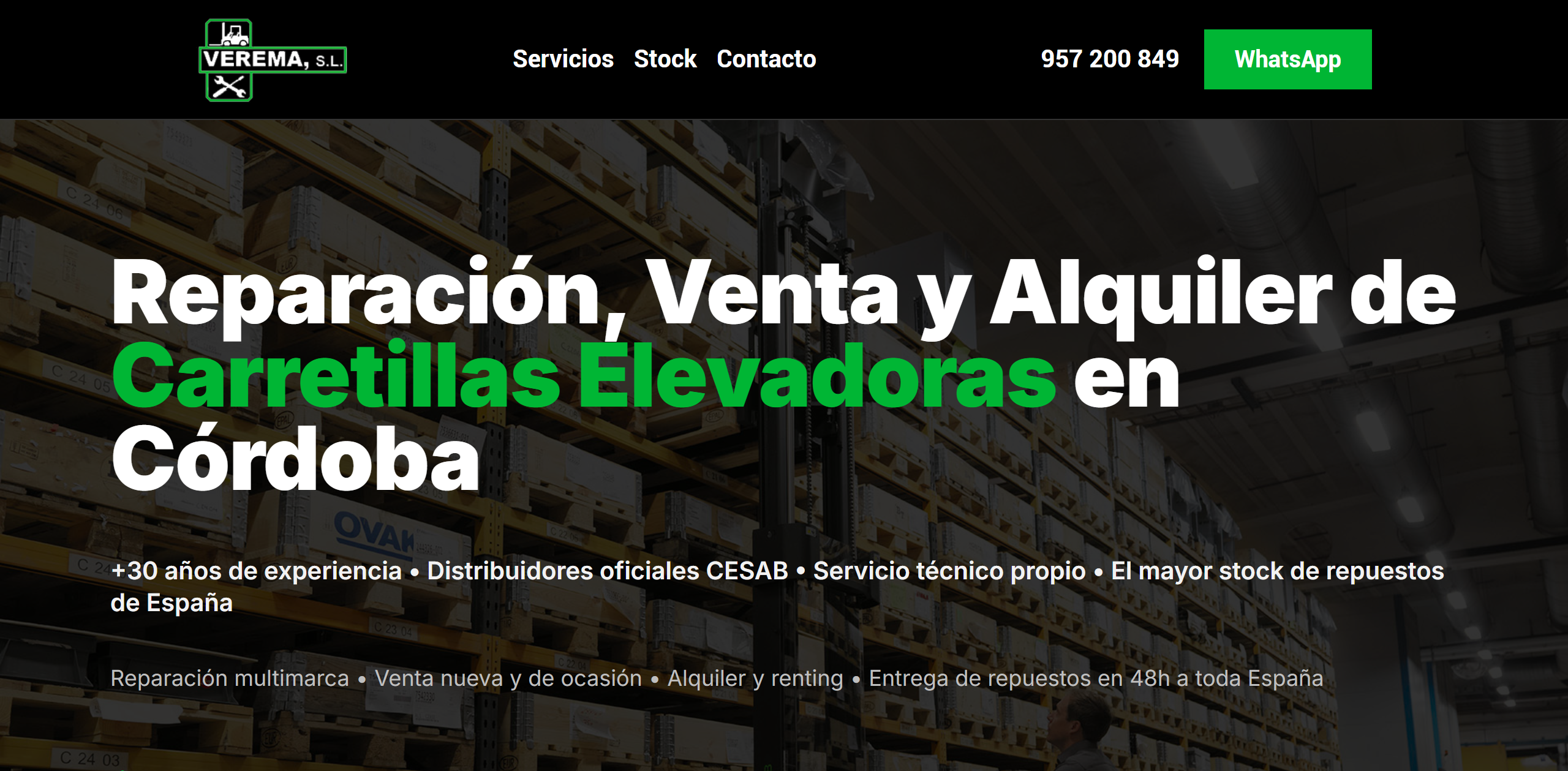 Verema Carretillas | Venta, Alquiler y Reparación en Córdoba